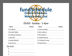 Signups: Day View (Printable)